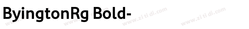 ByingtonRg Bold字体转换